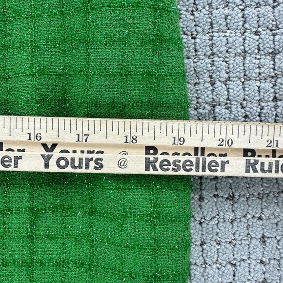Vintage Stella Louise for KB Pencil Skirt Size 10 Green Pattern Lined Back Slit - Picture 10 of 12